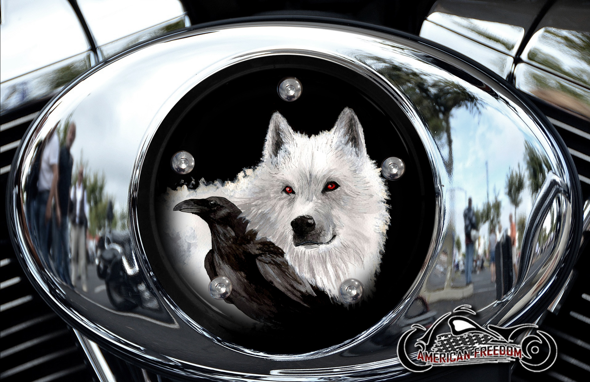 Custom Air Cleaner Cover - Wolf And Raven